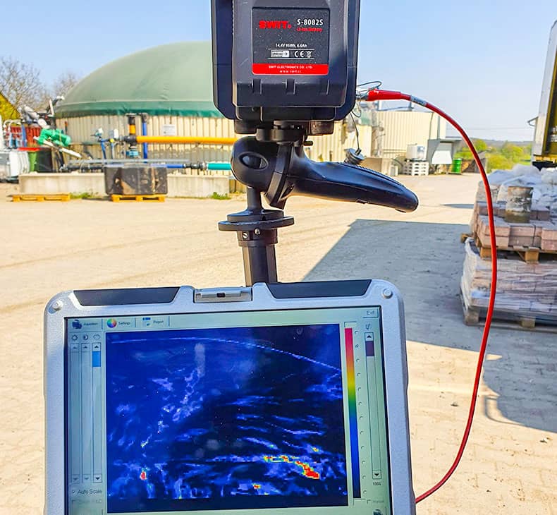 Echtzeit-Visualisierung von Methanlecks.